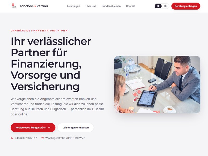Website-Erstellung für eine Finanzberatung in Wien von Natascha Ljubic